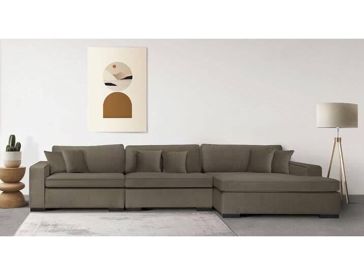 Sofa-Eckelement Skara XXL L-Form , grau (taupe), B:400cm H:86cm T:190cm, 100% Polyester, GUIDO MARIA KRETSCHMER HOME & LIVING, Polsterelemente, Lounge-Sofa XXL mit Federkern-Polsterung, in vielen Bezugsvarianten von Guido-Maria-Kretschmer-Home-&-Living