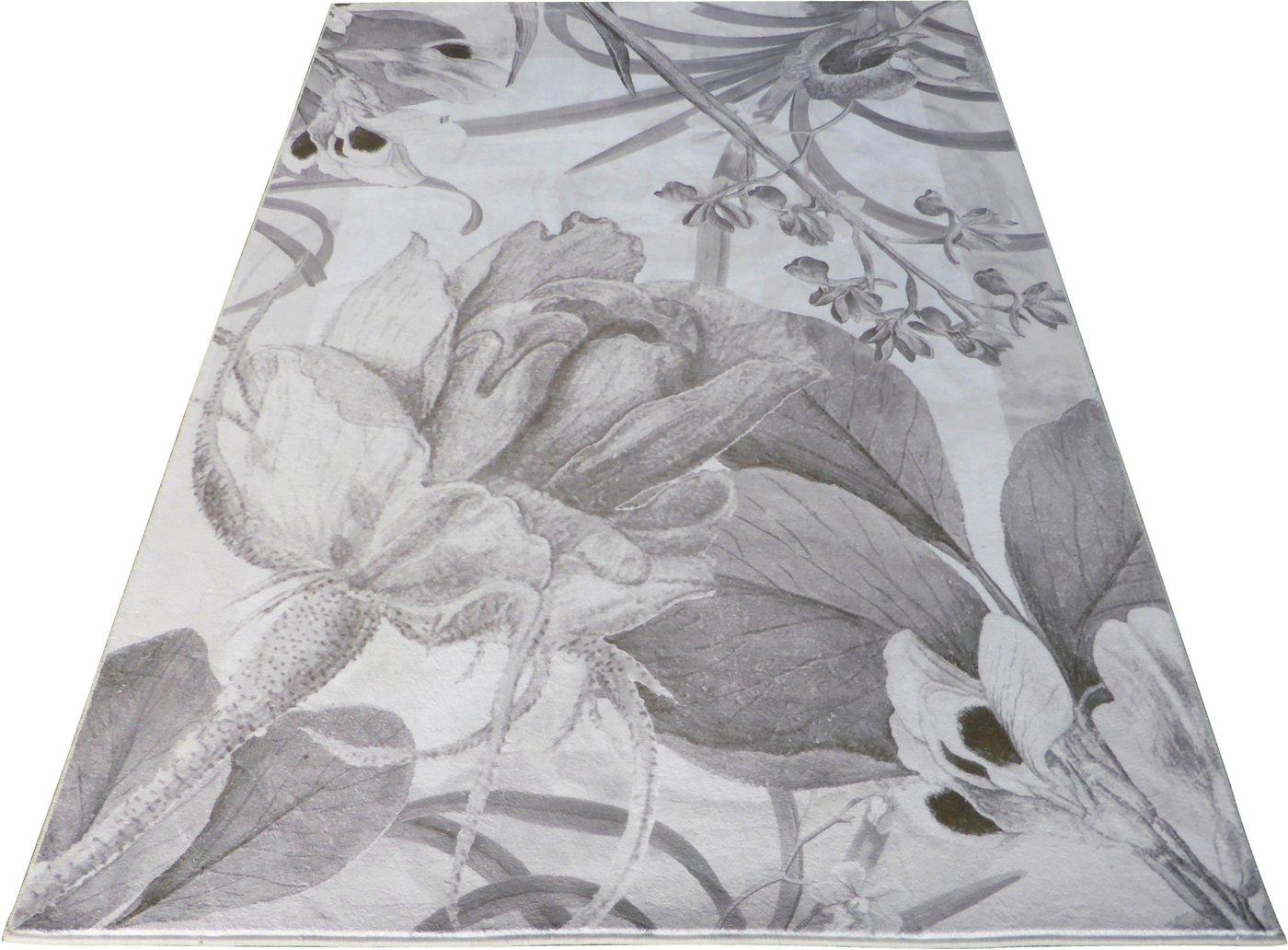 Teppich Magnolia, Guido Maria Kretschmer Home&Living, rechteckig, Höhe: 6 mm, auch als Wandteppich anwendbar, weich, flach, Wohnzimmer, Schlafzimmer von Guido Maria Kretschmer Home&Living