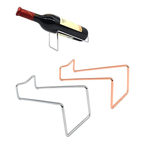 Guidre 2 Pcs Weinflaschenhalter, Moderner Weinflaschenhalter, Weinregal Metall, Tragbarer Weinschrank für Home Counter Bar Küche von Guidre