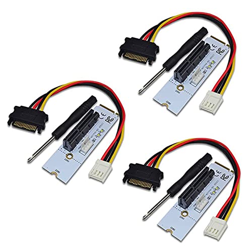 Guihydur 3X NGFF M.2 zu PCI-E 4X Riser Karte M2 SchlüSsel M zu PCIe X4 Adapter mit LED Spannungs Anzeige Guihydur 3X NGFF M.2 zu PCI-E 4X Riser Karte M2 SchlüSsel M zu PCIe X4 Adapter mit LED Spannungs Anzeige von Guihydur