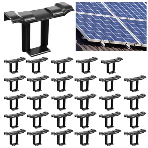 30 Stück Solarpanel Wasserablauf Clips 30mm, PV Module Reinigen Reinigungsclips Dauerhaft ABS-Material für Klammer zur Ableitung Von Regenwasser Schlamm von Guilinone