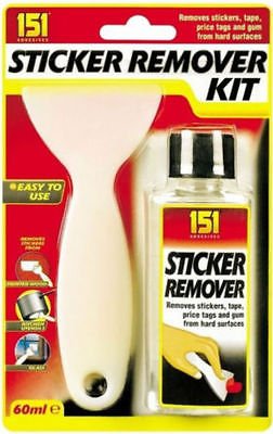 Aufkleber-Entferner-Set mit Schaber-Entferner, Klebemittel und Goo is Gone, 60 ml von Guilty Gadgets
