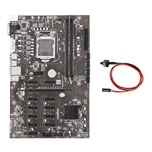 Guindxan B250B ETH Mining Motherboard+Switch Kabel LGA1151 DDR4 12X Grafikkartensteckplatz MSATA SATA3.0 USB 3.0 für BTC Mining von Guindxan