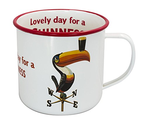 Enamel Toucan On Weathervane Design Mug with Lovely Day for a Guinness von Guinness
