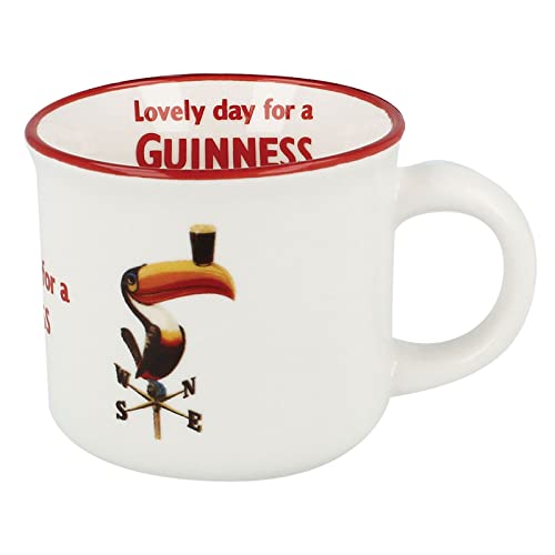 Ceramic Guinness White Espresso Mug With Toucan Label Design von Guinness