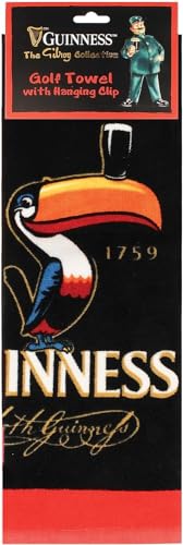 Guinness Toucan Golfhandtuch mit Clip zum Aufhängen von Guinness
