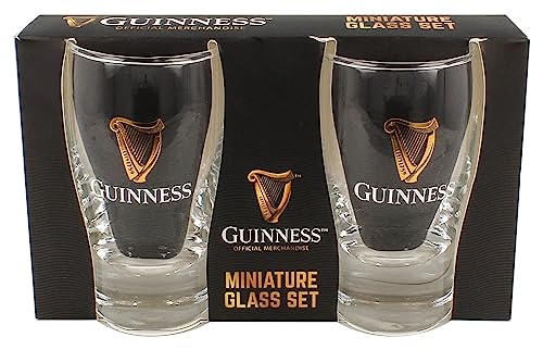 Guinness Miniaturglas 2er Set mit Harfenmotiv von Guinness