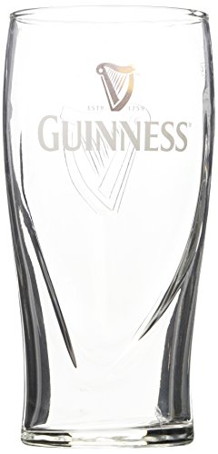 Guinness Pint Glas mit geprägter Harfe (20oz offizielles Glas) von Guinness