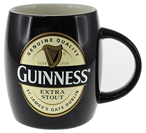Keramik Guinness Schaftbecher mit Extra Stout Label, Farbe: schwarz von Guinness