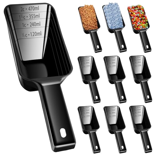 Futterschaufel, 2 Tassen, Futterschaufel mit Messlinien für Hunde, Katzen, Vögel und Kaninchen, Hühnerstallschaufel, präzise Portionskontrolle, 10 Stück Futterschaufel, 2 Tassen, Futterschaufel mit Messlinien für Hunde, Katzen, Vögel und Kaninchen, Hühnerstallschaufel, präzise Portionskontrolle, 10 Stück von Guiqulai