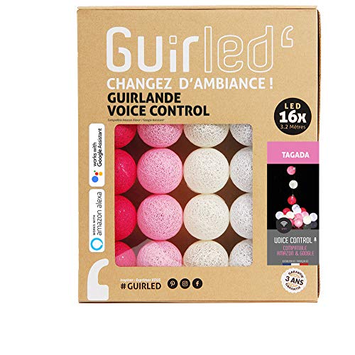 GuirLED - LED Baumwollkugeln Lichterkette WIFI USB - Sprachsteuerung - Connected Home - Amazon Alexa & Google Assistant - 2xUSB-Netzadapter enthalten - 16 Kugeln 1,6m - Tagada GuirLED - LED Baumwollkugeln Lichterkette WIFI USB - Sprachsteuerung - Connected Home - Amazon Alexa & Google Assistant - 2xUSB-Netzadapter enthalten - 16 Kugeln 1,6m - Tagada von GuirLED