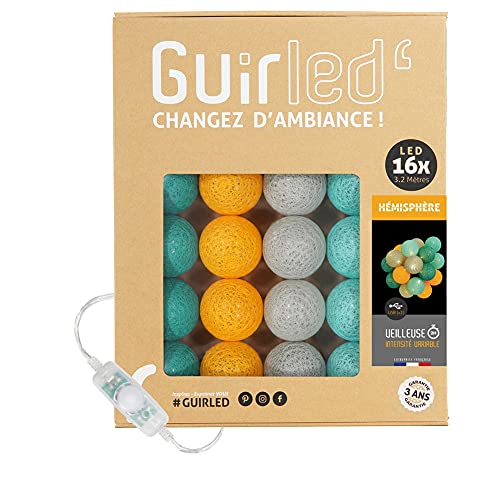 GuirLED - LED - Lichterkette mit Kugeln aus Baumwolle mit USB – Nachtlicht für Babys 2 Stunden – Netzadapter mit 2 A USB 2 A im Lieferumfang enthalten – 3 Intensitäten – 16 Kugeln 1.6 m – Halbkugel GuirLED - LED - Lichterkette mit Kugeln aus Baumwolle mit USB – Nachtlicht für Babys 2 Stunden – Netzadapter mit 2 A USB 2 A im Lieferumfang enthalten – 3 Intensitäten – 16 Kugeln 1.6 m – Halbkugel von GuirLED