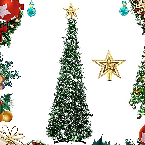 Gukasxi 150 cm Künstlicher Weihnachtsbaum mit Baumspitze Stern und Metall Ständer, Schnellaufbau Klapp Weihnachtsbaum Urlaub Weihnachtsbaum für Haus, Kamin, Büro, Shop, Hotel Gukasxi 150 cm Künstlicher Weihnachtsbaum mit Baumspitze Stern und Metall Ständer, Schnellaufbau Klapp Weihnachtsbaum Urlaub Weihnachtsbaum für Haus, Kamin, Büro, Shop, Hotel von Gukasxi