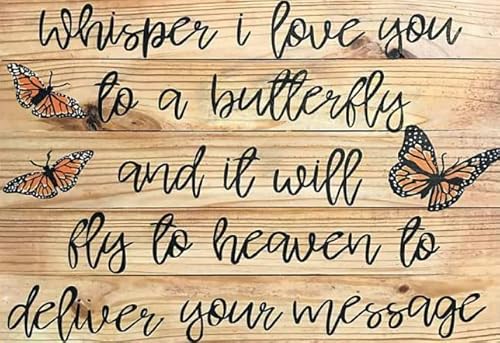 Lustiges Blechschild, Motiv: Schmetterling flüstert "I love you to a butterfly and it will fly to heaven to heaven to deliver your messge for home yard farm garden garage inspirierendes Zitat Lustiges Blechschild, Motiv: Schmetterling flüstert "I love you to a butterfly and it will fly to heaven to heaven to deliver your messge for home yard farm garden garage inspirierendes Zitat von Guktmcet
