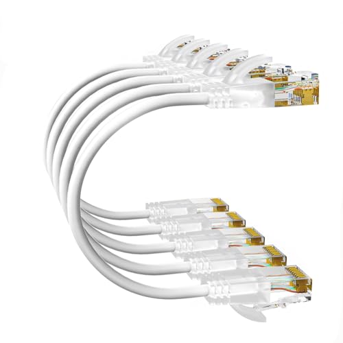 Gulaey Ethernet-Kabel, Cat6/Cat6e, Ethernet-Kabel, Hochgeschwindigkeits-Ethernet-Kabel mit Netzwerk-Patchkabel, LAN-Kabel mit RJ45-Stecker für Router-Modem,1 Gbit/s für 250 MHz/s UTP für Konsole, Weiß Gulaey Ethernet-Kabel, Cat6/Cat6e, Ethernet-Kabel, Hochgeschwindigkeits-Ethernet-Kabel mit Netzwerk-Patchkabel, LAN-Kabel mit RJ45-Stecker für Router-Modem,1 Gbit/s für 250 MHz/s UTP für Konsole, Weiß von Gulaey