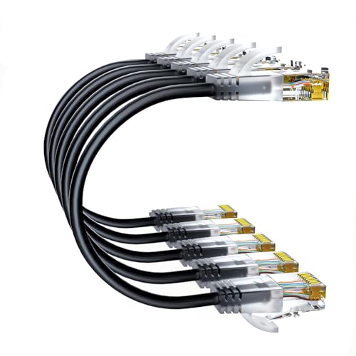 Gulaey Ethernet-Kabel, Cat6/Cat6e, Ethernet-Kabel, Hochgeschwindigkeits-Ethernet-Kabel mit Netzwerk-Patchkabel, LAN-Kabel mit RJ45-Stecker für Router-Modem,1 Gbit/s für 250 MHz/s UTP für Konsole Gulaey Ethernet-Kabel, Cat6/Cat6e, Ethernet-Kabel, Hochgeschwindigkeits-Ethernet-Kabel mit Netzwerk-Patchkabel, LAN-Kabel mit RJ45-Stecker für Router-Modem,1 Gbit/s für 250 MHz/s UTP für Konsole von Gulaey