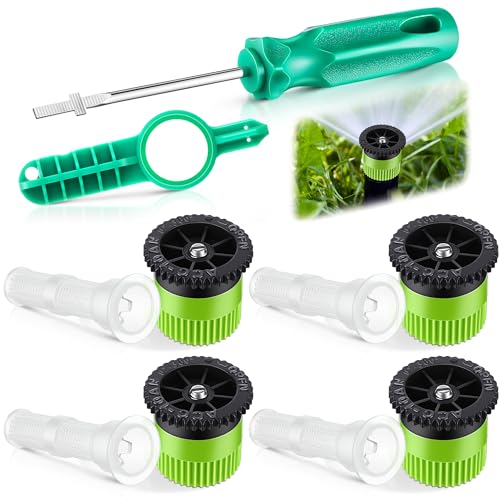 Gulfmew 10-teiliges Sprinklerdüsen-Werkzeug-Set, kompatibel mit RainBird/Hunter Pop-Up-Sprinkler, inklusive variabler Bogendüse mit Filter und Sprinkler-Rotor-Einstellwerkzeug für von Gulfmew