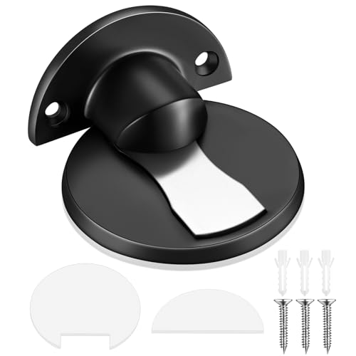 Gulfmew Magnetischer Türstopper Schwarze Ovale Verstellbare Bodenmontage aus Edelstahl Selbstklebend mit Schalldämpfendem Gummipuffer für Büro Gulfmew Magnetischer Türstopper Schwarze Ovale Verstellbare Bodenmontage aus Edelstahl Selbstklebend mit Schalldämpfendem Gummipuffer für Büro von Gulfmew