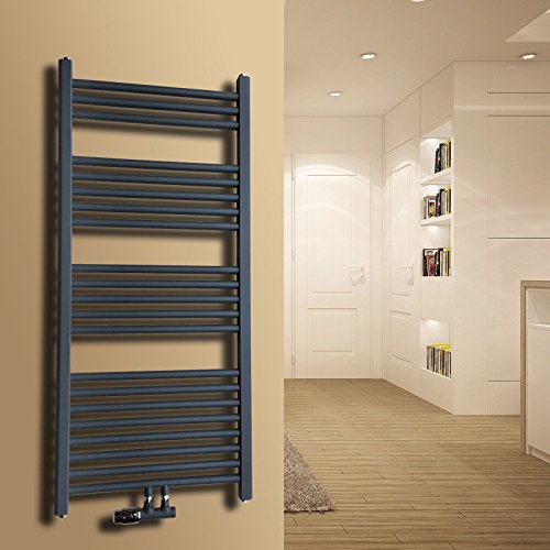 Gulfstream Komfort Badheizkörper 1800 x 600 mm in Anthrazit gerade Hochwertiger Handtuchheizkörper in Anthrazit Handtuchwärmer von Gulfstream Komfort