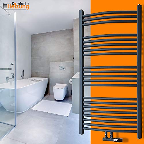 Gulfstream Komfort Badheizkörper 1800 x 400 mm gebogen Hochwertiger Handtuchheizkörper in Anthrazit Handtuchwärmer Gulfstream Komfort Badheizkörper 1800 x 400 mm gebogen Hochwertiger Handtuchheizkörper in Anthrazit Handtuchwärmer von Gulfstream Komfort