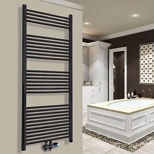 Gulfstream Komfort Badheizkörper 750 x 600 mm in Schwarz Gebogen inkl. Anschlußarmatur Hochwertiges Handtuchheizkörper-Set in Schwarz Gulfstream Komfort Badheizkörper 750 x 600 mm in Schwarz Gebogen inkl. Anschlußarmatur Hochwertiges Handtuchheizkörper-Set in Schwarz von Gulfstream Komfort