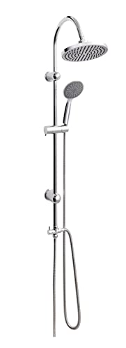 Gulfstream Komfort Duscharmatur Duscharmaturen Regendusche Duschsystem mit Duschkopf aus rostfreiem Edelstahl Mischbatterie Schwarz Chrom (BALI CHROM MIT THERMOSTAT) von Gulfstream Komfort