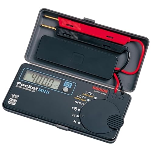 GuliTech Sanwa PM7A Tasche Mini Größe tragbares Multimeter DMM 4000 Zähler DC AC mit integriertem Schutzhülle Japan quanlity (PM7a) von GuliTech