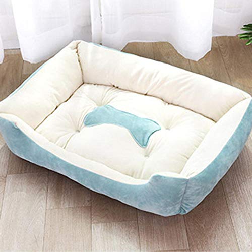 Gulunmun Mode Plüsch Knochen Hundebett für große Hunde Hundedecke Betten Katze Welpe Matratze Hundekorb für Tier-Sky_Blue_68x48x13cm von Gulunmun