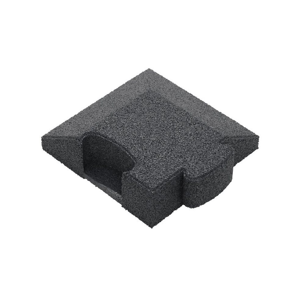 Gum-Tech Bodenschutzmatte Eckstück Abgeschrägt für Fallschutzplatten, Passend für Gum-Tech „Fallschutzplatte „Puzzle mat 3D“ von Gum-Tech