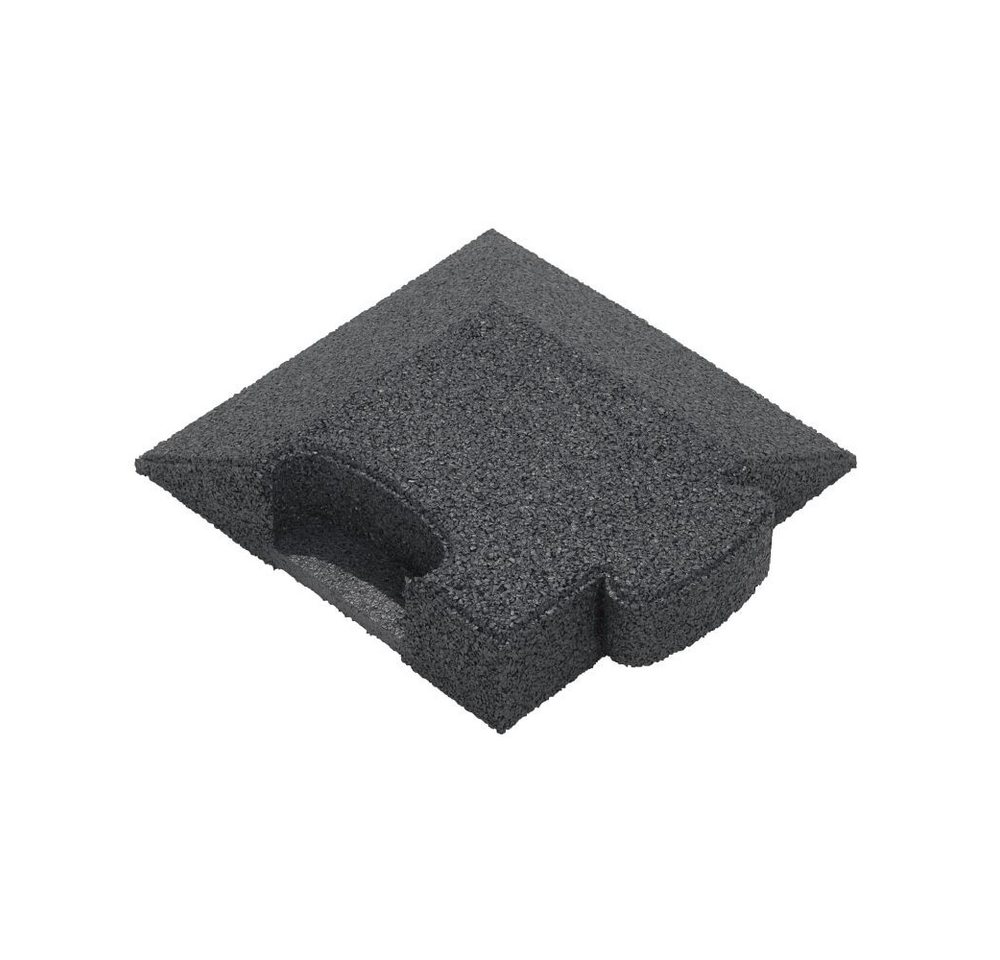 Gum-Tech Bodenschutzmatte Eckstück Abgeschrägt für Fallschutzplatten, Passend für Gum-Tech „Fallschutzplatte „Puzzle mat 3D“ von Gum-Tech