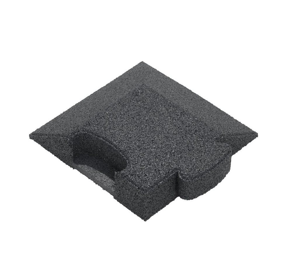 Gum-Tech Bodenschutzmatte Eckstück Abgeschrägt für Fallschutzplatten, Passend für Gum-Tech „Fallschutzplatte „Puzzle mat 3D“ von Gum-Tech