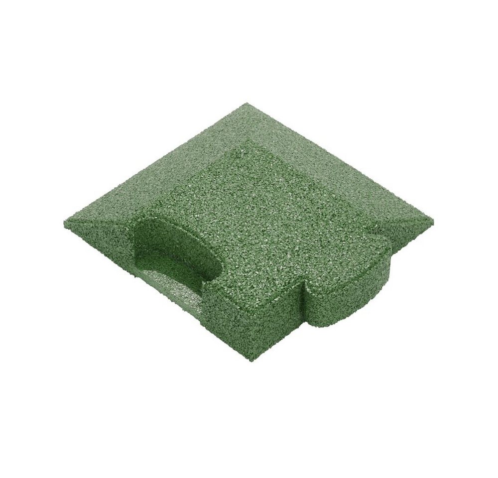 Gum-Tech Bodenschutzmatte Eckstück Abgeschrägt für Fallschutzplatten, Passend für Gum-Tech „Fallschutzplatte „Puzzle mat 3D“ von Gum-Tech