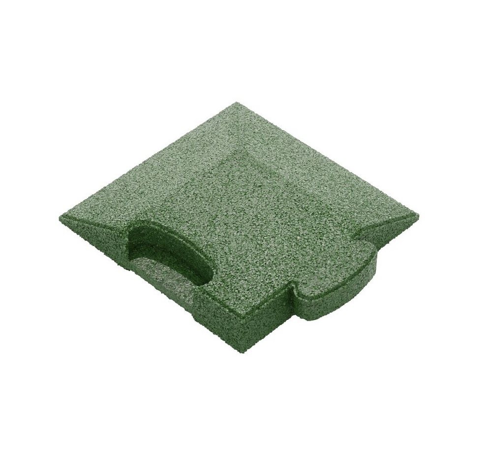 Gum-Tech Bodenschutzmatte Eckstück Abgeschrägt für Fallschutzplatten, Passend für Gum-Tech „Fallschutzplatte „Puzzle mat 3D“ von Gum-Tech