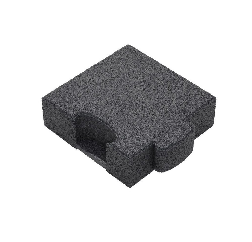 Gum-Tech Bodenschutzmatte Eckstück Gerade für Fallschutzplatten, 25x25 cm, Geeignet für Gum-Tech Fallschutzplatte „Puzzle mat 3D“ von Gum-Tech