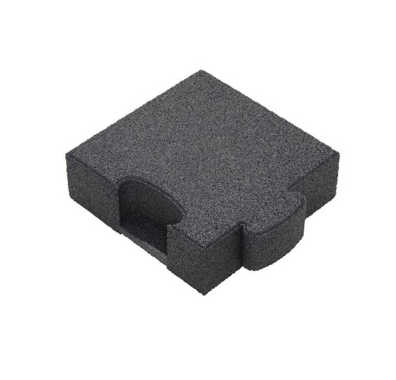 Gum-Tech Bodenschutzmatte Eckstück Gerade für Fallschutzplatten, 25x25 cm, Geeignet für Gum-Tech Fallschutzplatte „Puzzle mat 3D“ von Gum-Tech