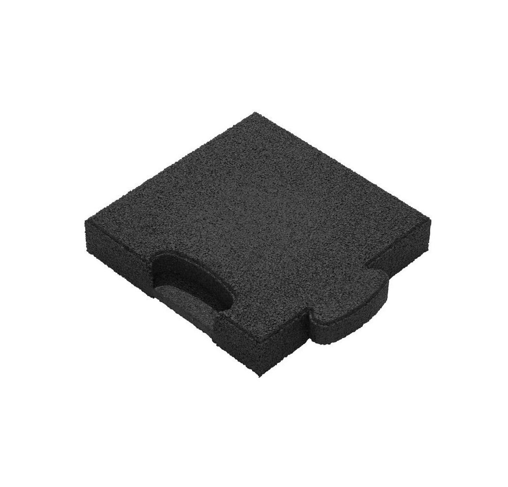 Gum-Tech Bodenschutzmatte Eckstück Gerade für Fallschutzplatten, 25x25 cm, Geeignet für Gum-Tech Fallschutzplatte „Puzzle mat 3D“ von Gum-Tech