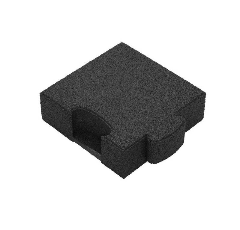 Gum-Tech Bodenschutzmatte Eckstück Gerade für Fallschutzplatten, 25x25 cm, Geeignet für Gum-Tech Fallschutzplatte „Puzzle mat 3D“ von Gum-Tech