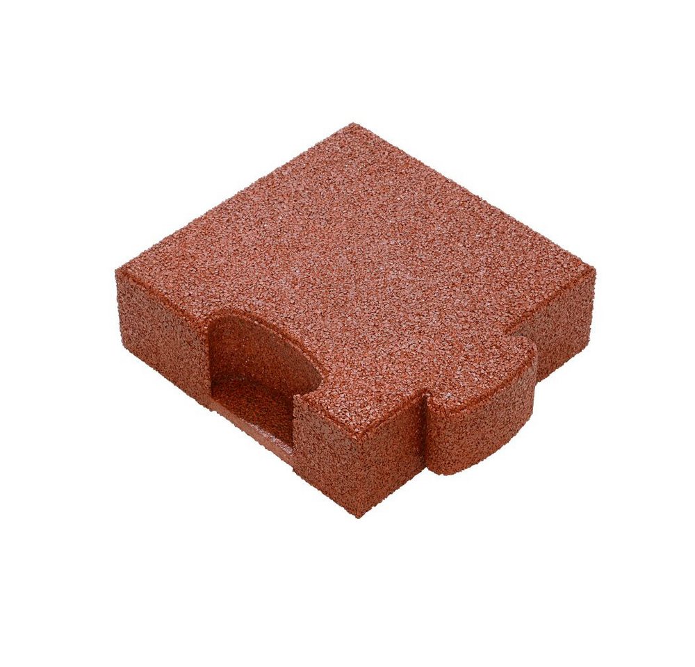 Gum-Tech Bodenschutzmatte Eckstück Gerade für Fallschutzplatten, 25x25 cm, Geeignet für Gum-Tech Fallschutzplatte „Puzzle mat 3D“ von Gum-Tech