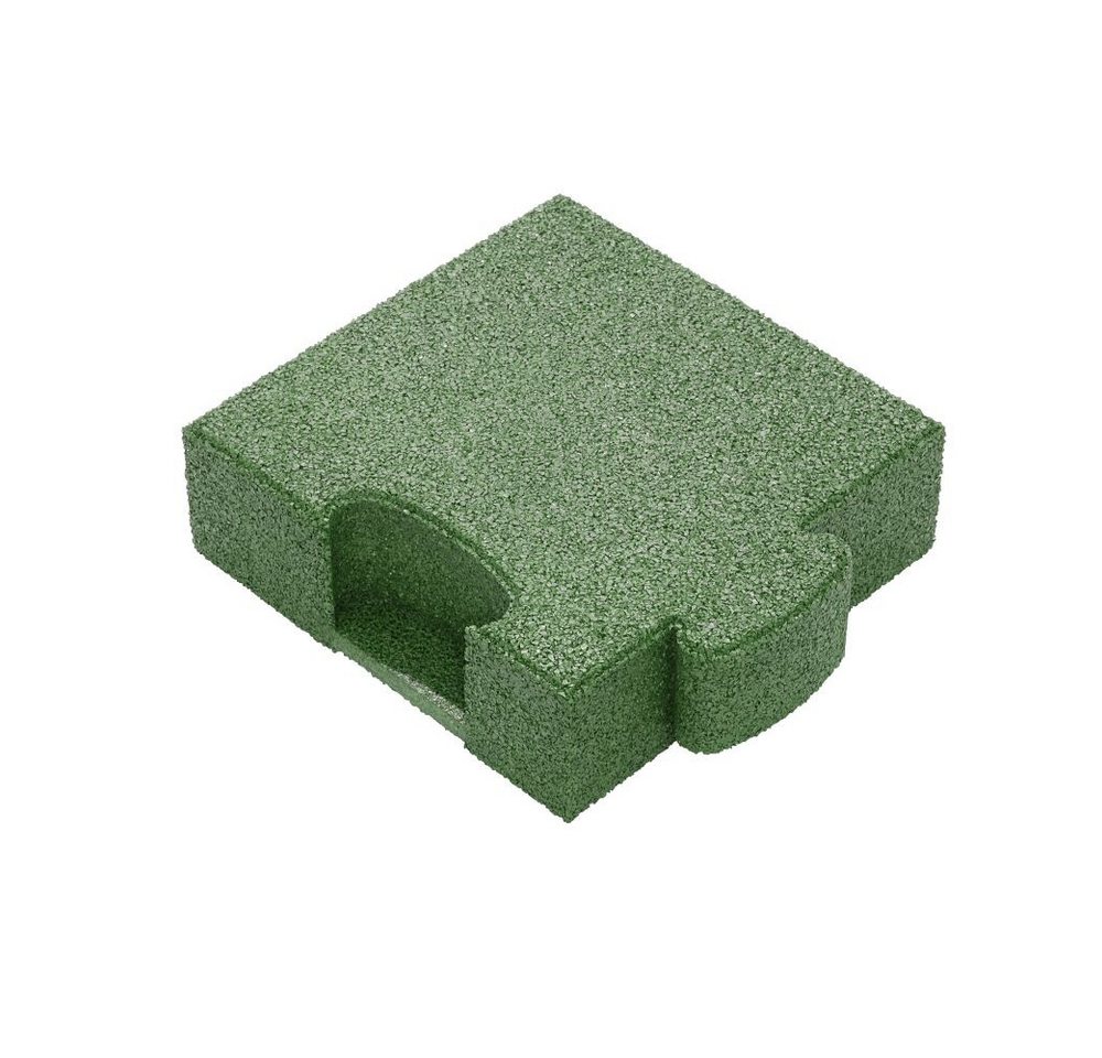 Gum-Tech Bodenschutzmatte Eckstück Gerade für Fallschutzplatten, 25x25 cm, Geeignet für Gum-Tech Fallschutzplatte „Puzzle mat 3D“ von Gum-Tech