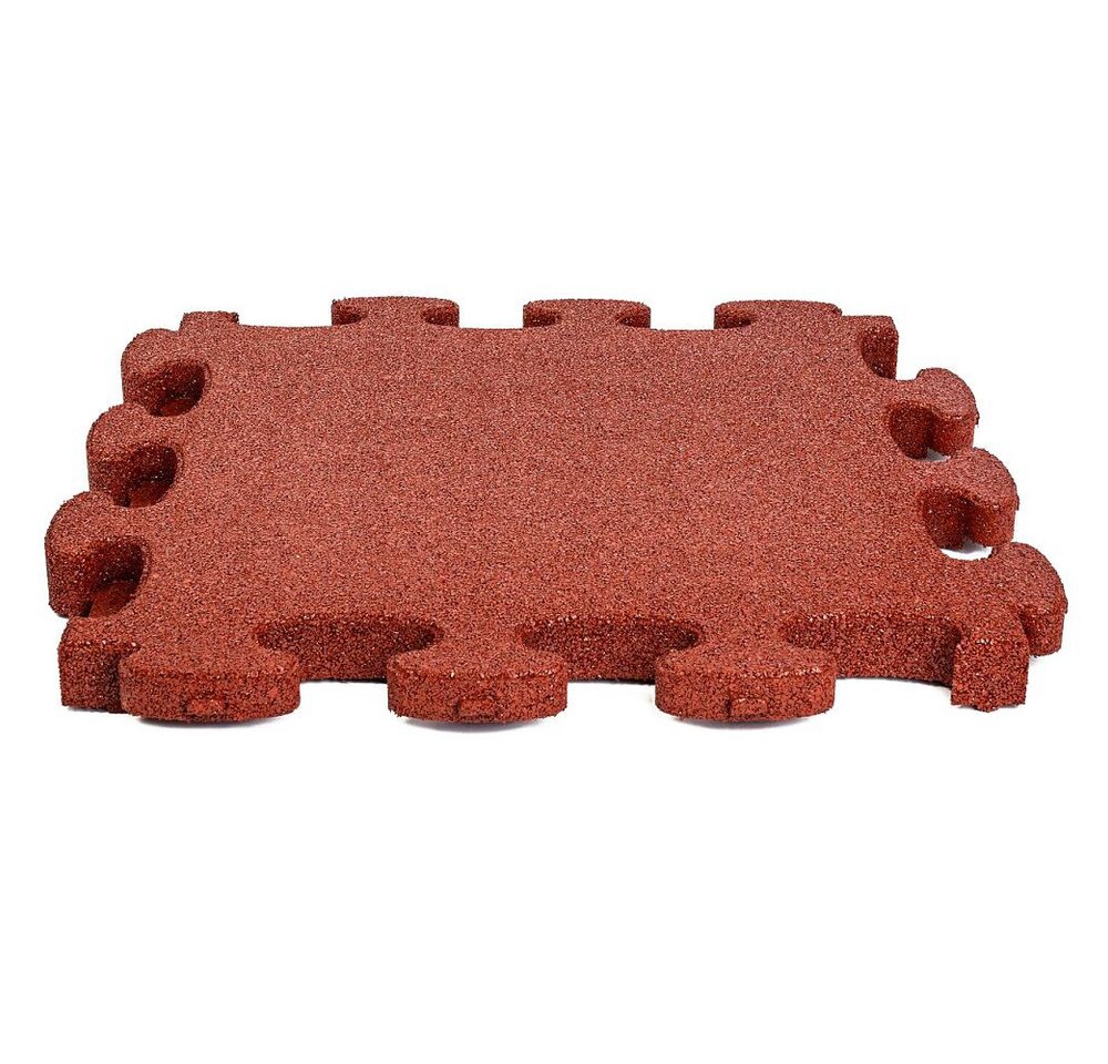Gum-Tech Bodenschutzmatte Fallschutzplatte Puzzle mat 3D, Für Kita, Schule, Spiel-, Basketball-, Fußballplatz, Laufstrecke von Gum-Tech