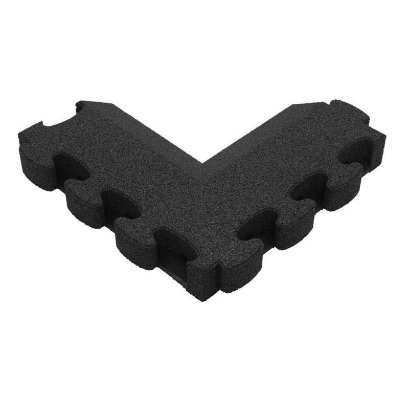 Gum-Tech Bodenschutzmatte Negatives Eckstück Abgeschrägt für Fallschutzplatten, Geeignet für Gum-Tech Fallschutzplatte „Puzzle mat 3D“ von Gum-Tech