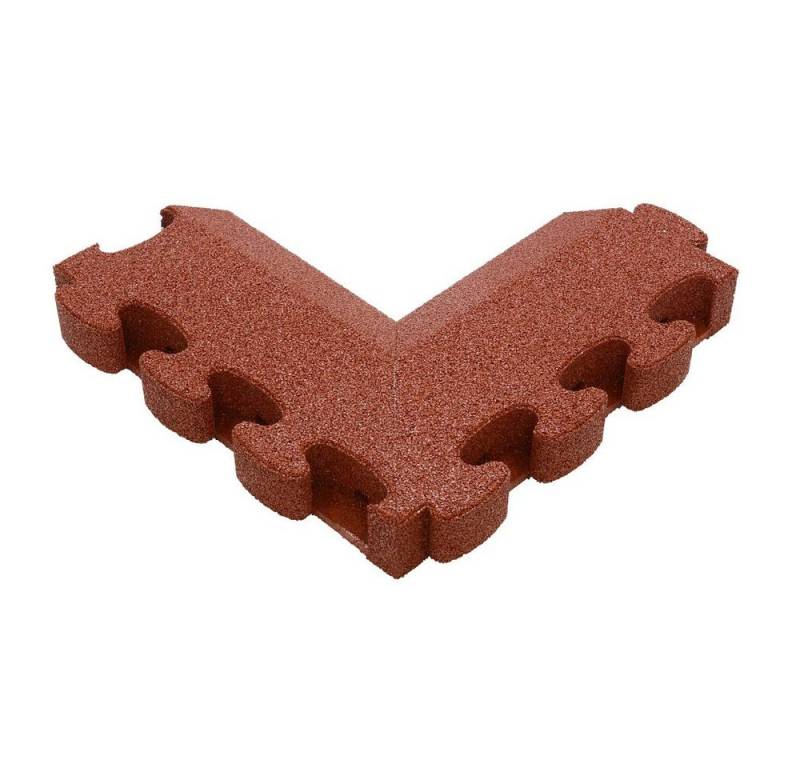 Gum-Tech Bodenschutzmatte Negatives Eckstück Abgeschrägt für Fallschutzplatten, Geeignet für Gum-Tech Fallschutzplatte „Puzzle mat 3D“ von Gum-Tech
