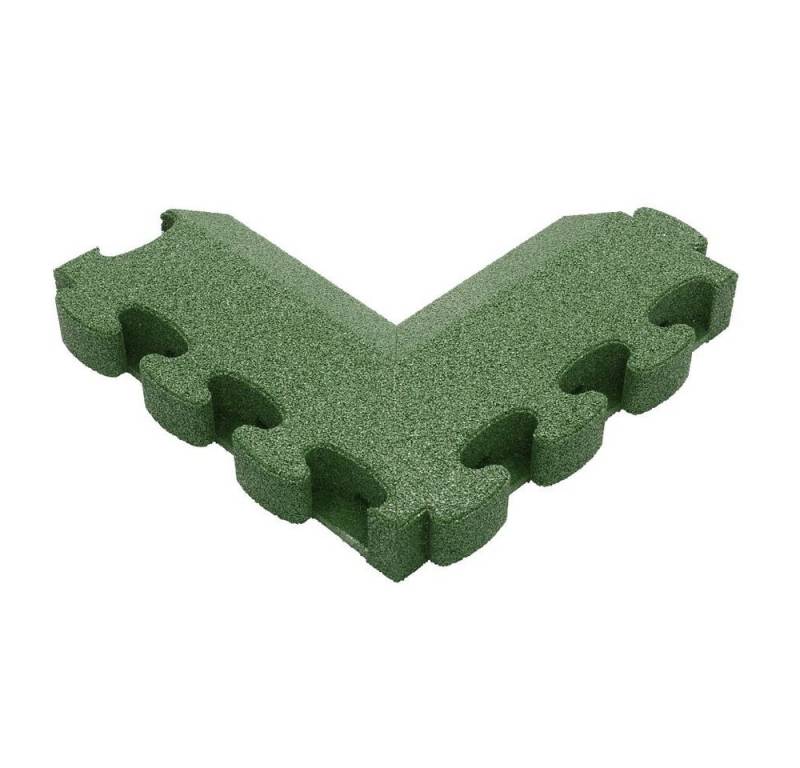 Gum-Tech Bodenschutzmatte Negatives Eckstück Abgeschrägt für Fallschutzplatten, Geeignet für Gum-Tech Fallschutzplatte „Puzzle mat 3D“ von Gum-Tech