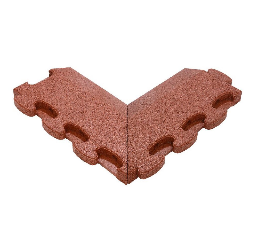 Gum-Tech Bodenschutzmatte Negatives Eckstück Abgeschrägt für Fallschutzplatten, Geeignet für Gum-Tech Fallschutzplatte „Puzzle mat 3D“ von Gum-Tech