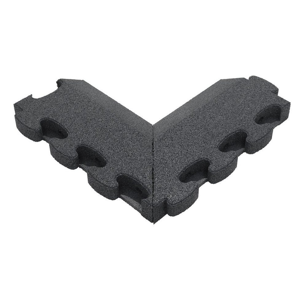 Gum-Tech Bodenschutzmatte Negatives Eckstück Abgeschrägt für Fallschutzplatten, Geeignet für Gum-Tech Fallschutzplatte „Puzzle mat 3D“ von Gum-Tech