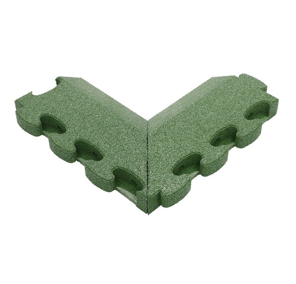 Gum-Tech Bodenschutzmatte Negatives Eckstück Abgeschrägt für Fallschutzplatten, Geeignet für Gum-Tech Fallschutzplatte „Puzzle mat 3D“ von Gum-Tech