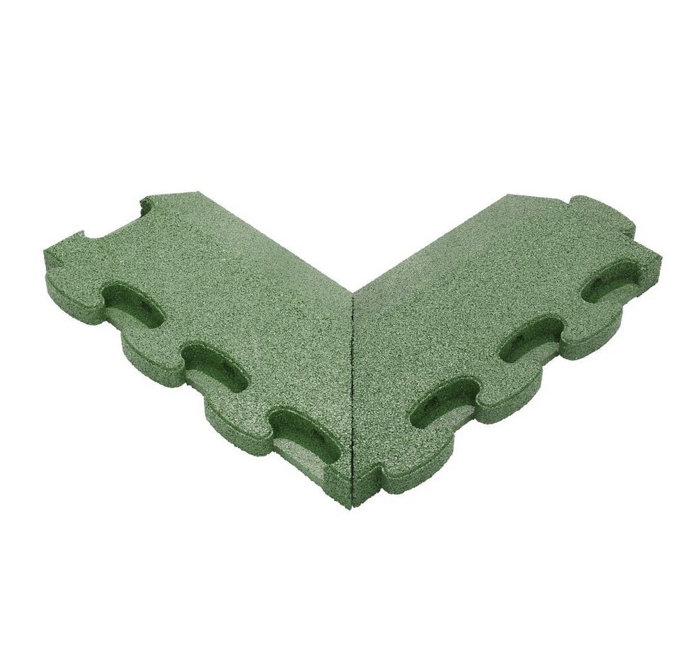Gum-Tech Bodenschutzmatte Negatives Eckstück Abgeschrägt für Fallschutzplatten, Geeignet für Gum-Tech Fallschutzplatte „Puzzle mat 3D“ von Gum-Tech