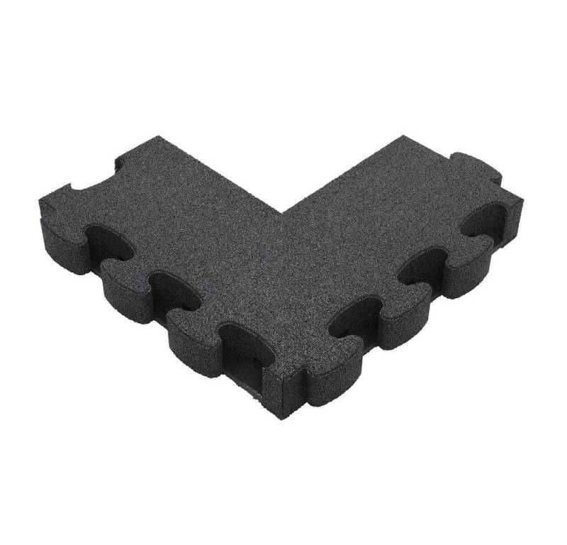 Gum-Tech Bodenschutzmatte Negatives Eckstück Gerade für Fallschutzplatten, Geeignet für Gum-Tech Fallschutzplatte „Puzzle mat 3D“ von Gum-Tech