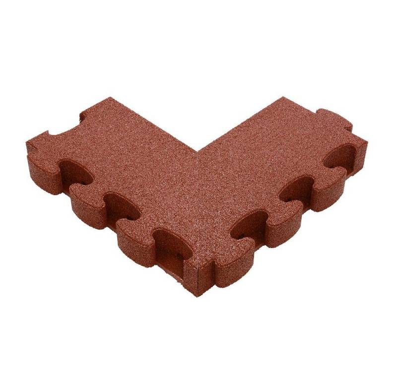 Gum-Tech Bodenschutzmatte Negatives Eckstück Gerade für Fallschutzplatten, Geeignet für Gum-Tech Fallschutzplatte „Puzzle mat 3D“ von Gum-Tech