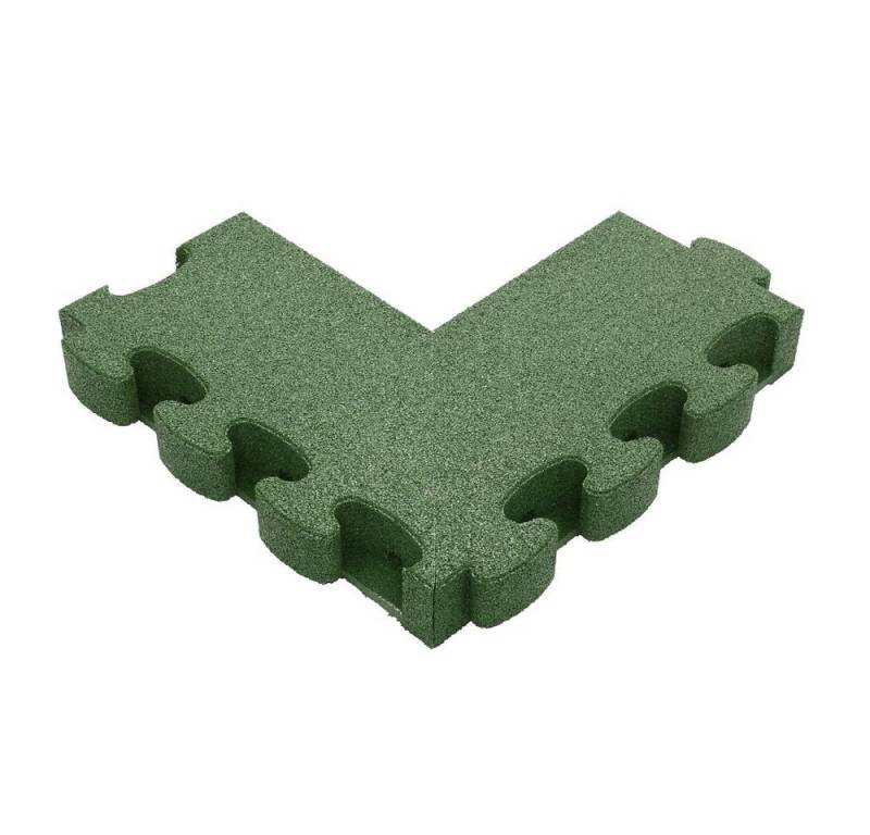 Gum-Tech Bodenschutzmatte Negatives Eckstück Gerade für Fallschutzplatten, Geeignet für Gum-Tech Fallschutzplatte „Puzzle mat 3D“ von Gum-Tech